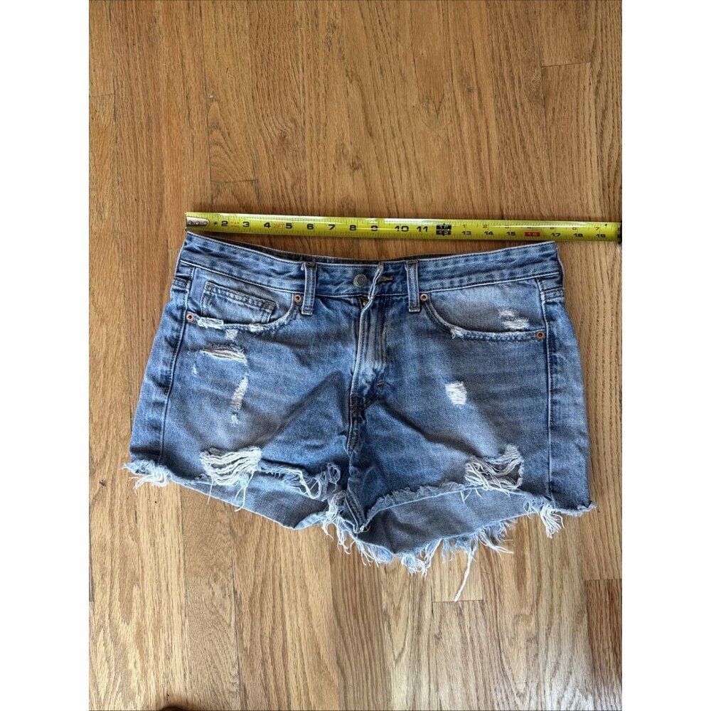 Women’s Lucky Brand Distressed Jean Shorts Size 10/30 - Picture 12 of 14